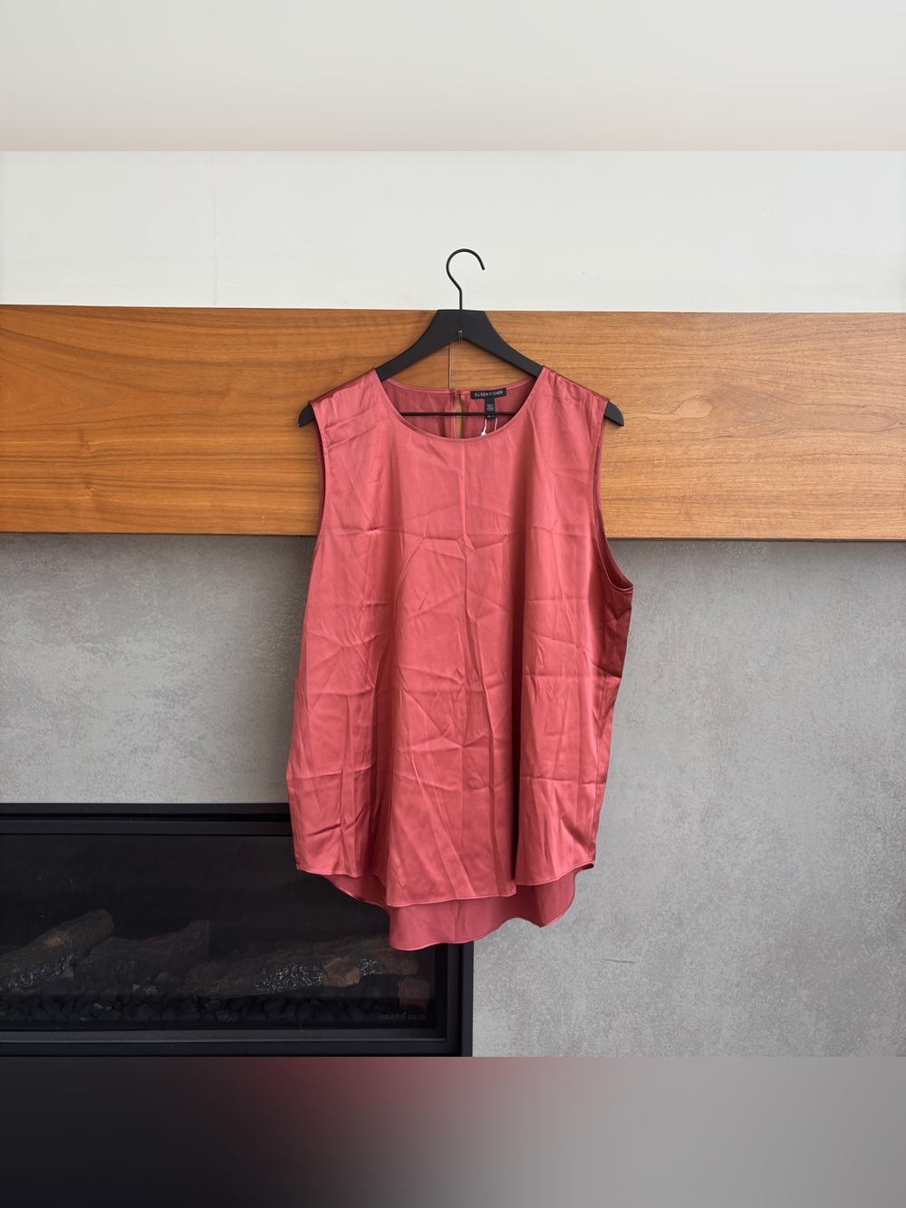 NWT Eileen Fisher Silk Round Neck Tank in, Size XL